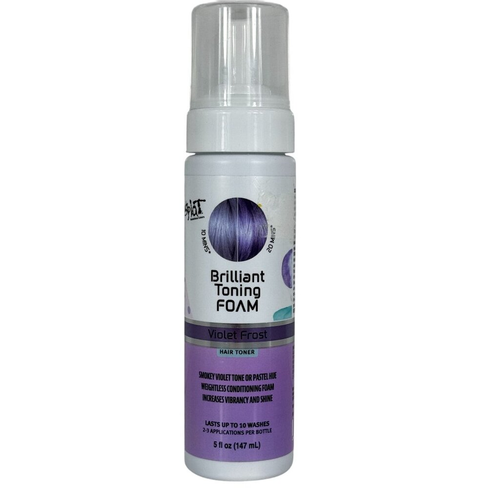 Splat Brilliant Toning Foam Violet Frost Hair Toner 5 Oz Cruelty-Free For Blonde